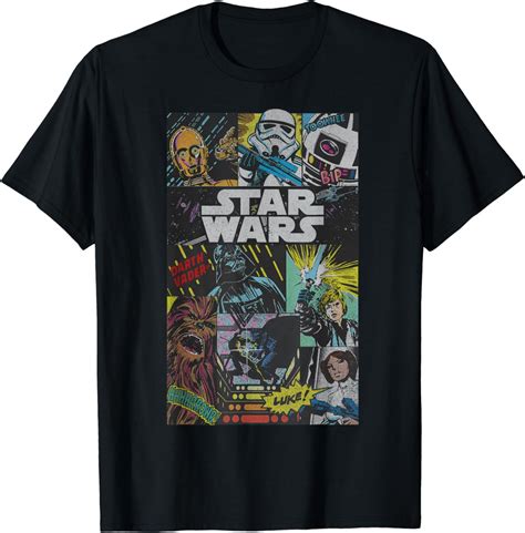 Star Wars Group Shot Pop Art Collage T Shirt Amazonde Bekleidung