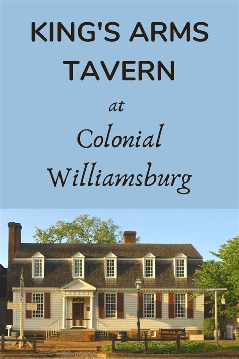 Kings Arms Tavern In Williamsburg Virginia Sancerres At Sunset