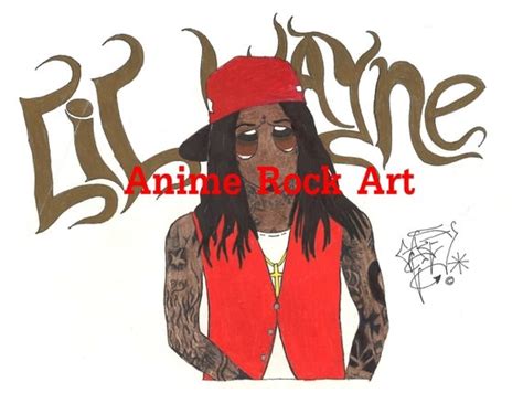 Items Similar To Lil Wayne Anime Art On Etsy