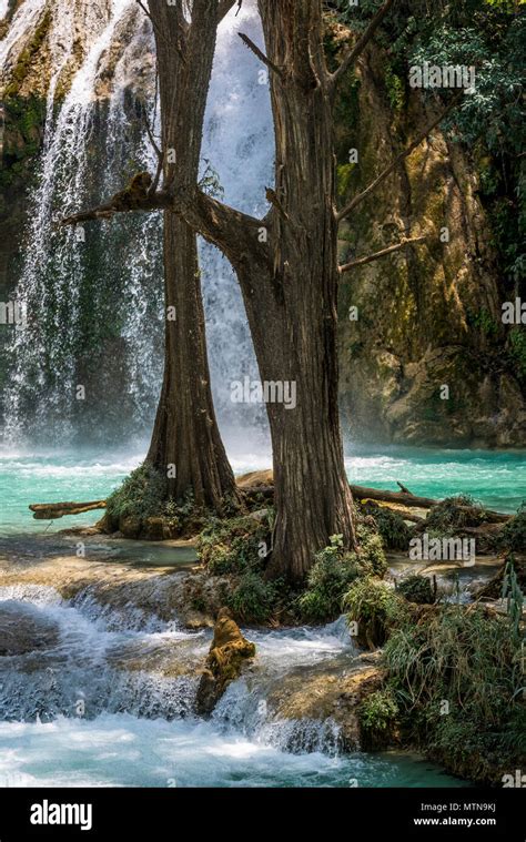 Chiflon Waterfall Cascada El Supiro Chiapas Mexico Stock Photo Alamy