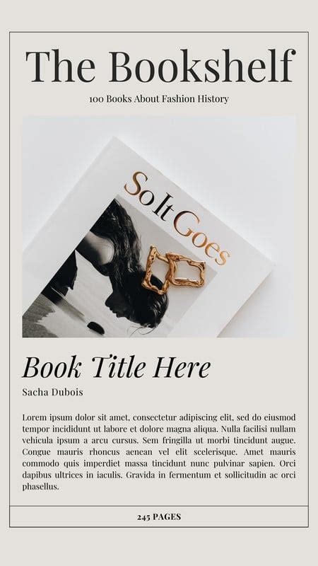 Free And Customizable Book Templates