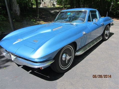 1966 Corvette Coupe Nassau Blue 427 425 Hp Ko Wheels Side Exhaust Chrome Classic