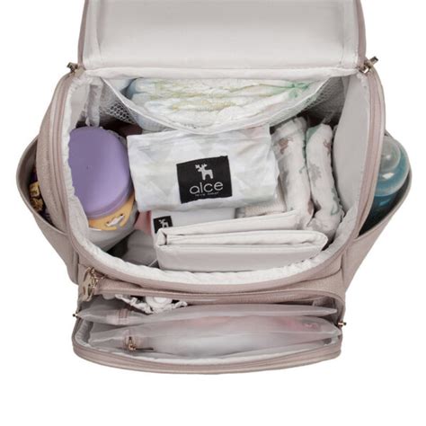 Kit Mochila E Mala Maternidade Lebaby 2 Em 1 Cor Nude