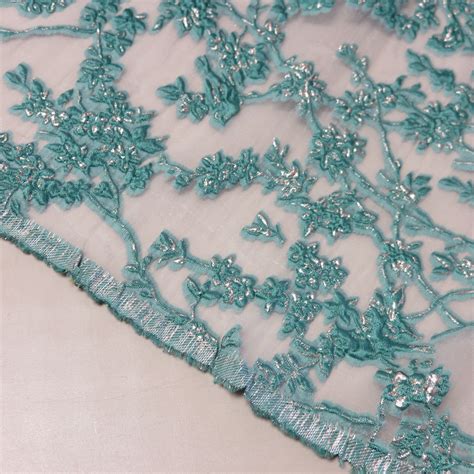 Organza Brocade Fabric Cloque Classic Floral Pattern • Promenade Fine