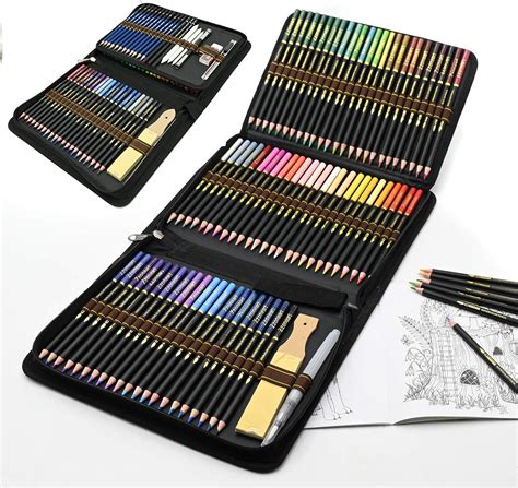 Lápices acuarelables profesionales 96 Pieza Set de Dibujo Artista Kit