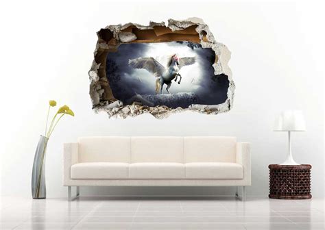 Pegasus 3D Art Wall Decal Vinyl Sticker