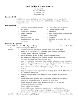 Jose J Rivera Cv Pdf