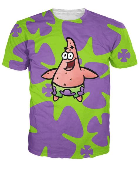 Patrick Is My Star T Shirt Cartoon Funny Characters T Shirt Women Men