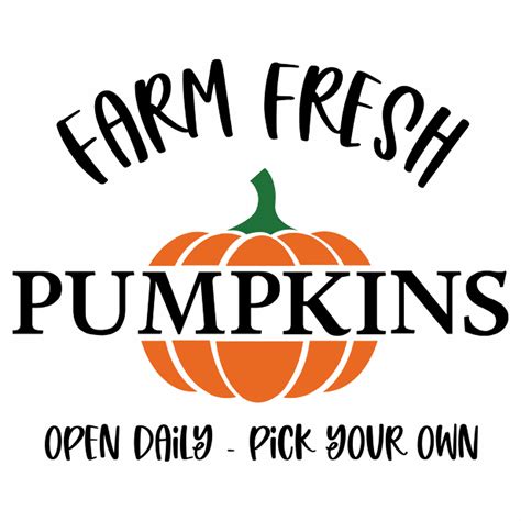 Farm Fresh Pumpkins SVG Autumn Sign Design