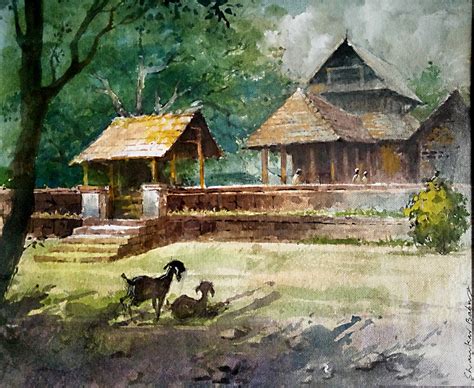 Indian Temple Painting at PaintingValley.com | Explore collection of ...