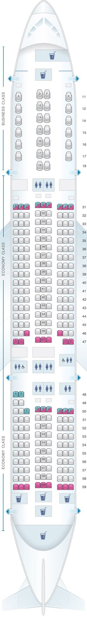 Seat Map Singapore Airlines Boeing B Er Refitted Layout Seatmaestro