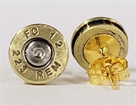 Cartridge Casing Stud Earrings J&M Spec. - INERT Ammo