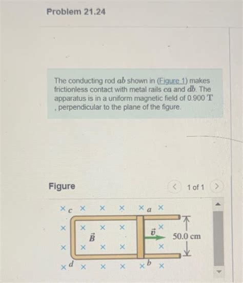 Solved The Conducting Rod Ab Shown In Figure Makes Chegg