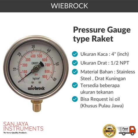 Jual Pressure Gauge Wiebrock Inch Bar Drat Raket Ss