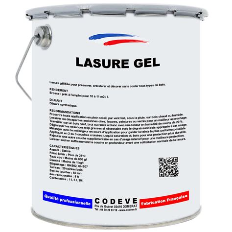 Lasure Gel Pot L Codeve Bois Acajou Leroy Merlin