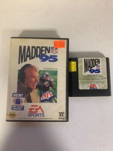 John Madden Nfl Football 95 Sega Genesis Authentic Case Game