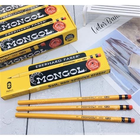 Pcs Original Mongol Pencil W Eraser Lapis Shopee Philippines