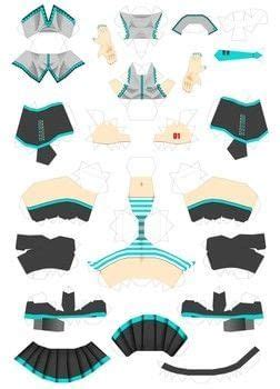 Hatsune Miku Anime Paper Paper Doll Template Paper Dolls