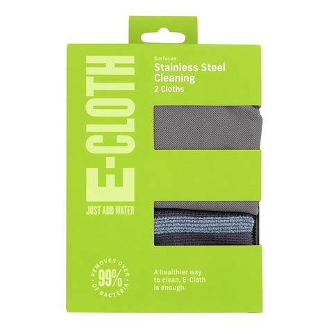 E-cloth Stainless Steel Cleaning Cloth - 2 Pack