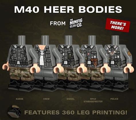 Tmc German M40 Heer Bodies Custom Lego Minifigures