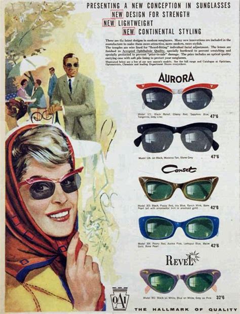 1961 Sunglasses Advertisement In 2019 Vintage Fashion Glasses