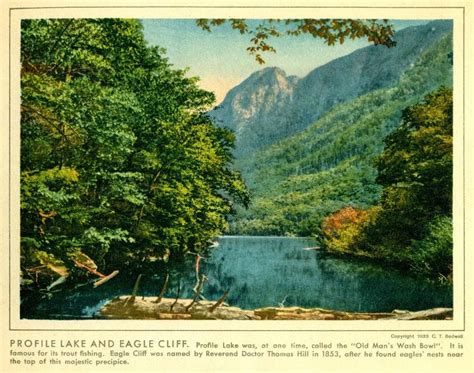 Profile Lake And Eagle Cliff 1933 Franconia Notch Franconia State