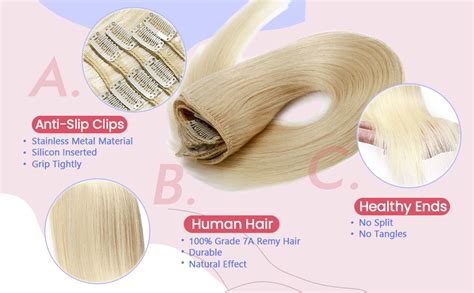 Elailite Hair Extensions Clip In Real Human Hair Pcs Remy Natural