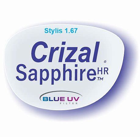 Stylis 167 Blue Uv Crizal Sapphire HR Parceiro Óptica Santa Luzia Bauru