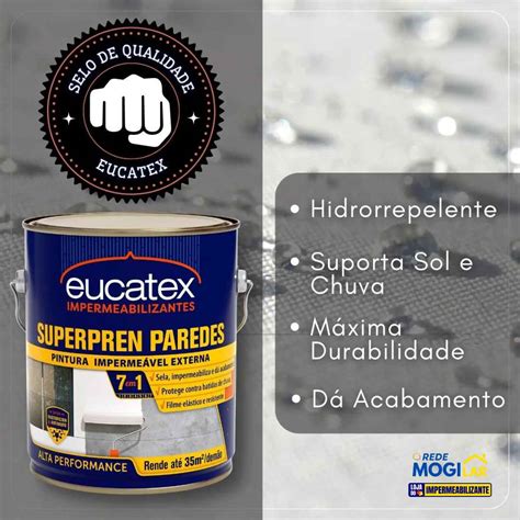 Tinta Impermeabilizante Superpren Paredes Branco 18L Eucatex Eucatex