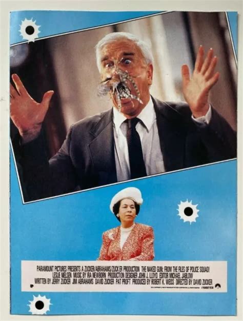 The Naked Gun Original Promotional Flyer Leslie Nielsen