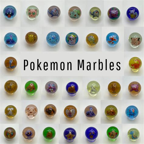 Individual Pokemon Marbles – BluebonnetVintage