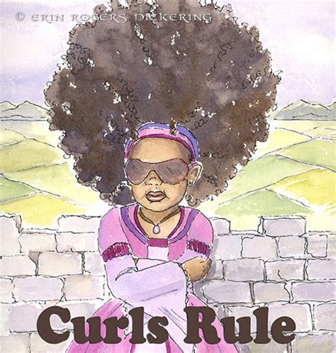 African American Rapunzel Art Print 8x10 Natural Curly Hair Modern