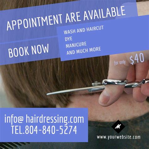 Hairdressing Appointment Banner To Modify Appointments Booking Hair