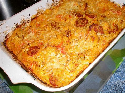 Recette De Gratin De Courge Spaghetti Au Chorizo Et Ch Vre