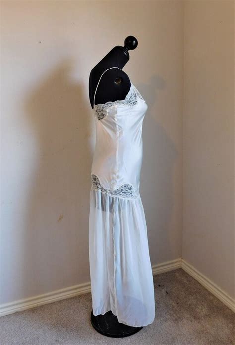 Beautiful Bridal White Satin Chiffon And Lace Long N Gem