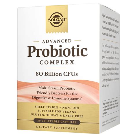 Solgar Advanced Probiotic Complex 30 Vegetable Capsules 80 Billion