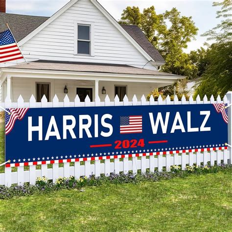 Kamala Harris Tim Walz 2024 Banner Harris Tim Walz For President 2024