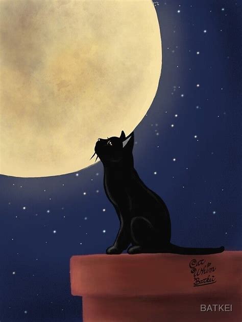 Pin By Angela L Pez Moro On Buenas Noches Black Cat Painting Cat