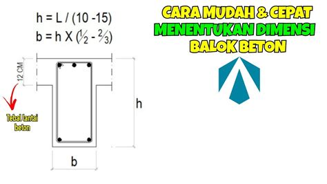 Cara Mencari Ukuran Balok Beton Ukuran Balok Rumah 2 Lantai Youtube