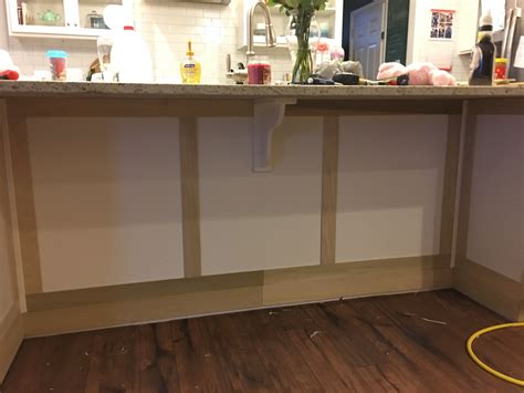 Trimming out the Kitchen Island – Basic Blue House
