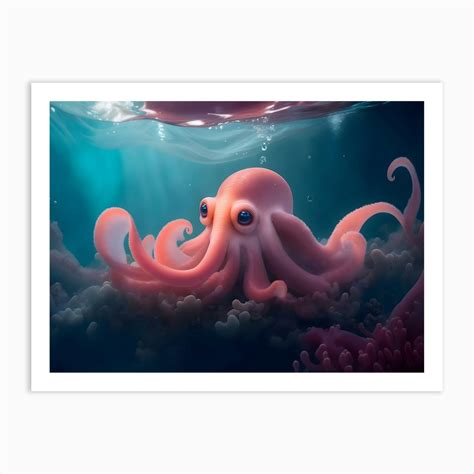 Octopus Underwater Art Print by KarloCuris - Fy