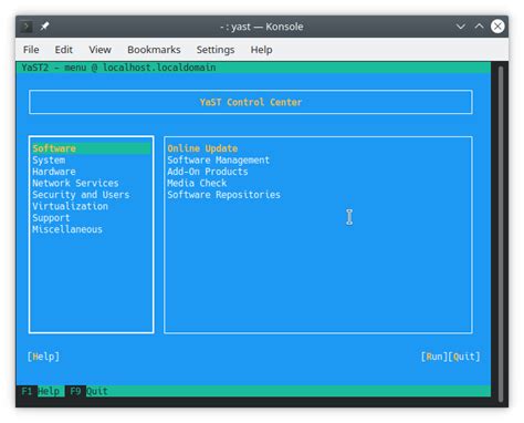 Administrator Settings Yast Introduction To The Yast Setup Tool