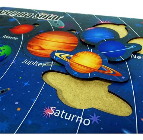 Jogo Educativo Tabuleiro Mdf Sistema Solar Encaixe Card Games Board