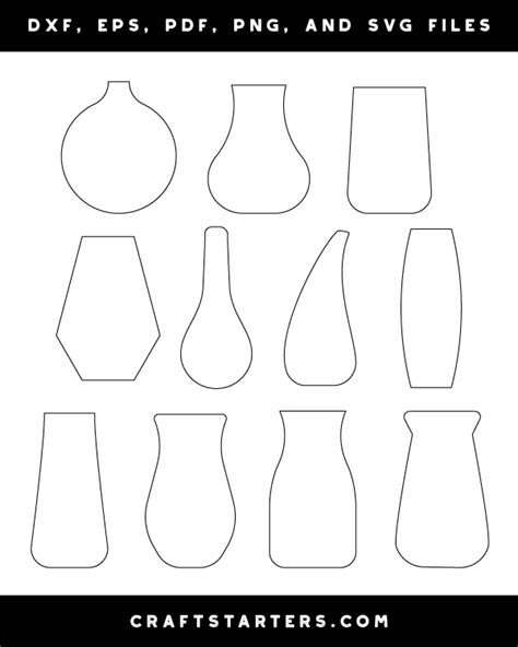 Vase Template Printable