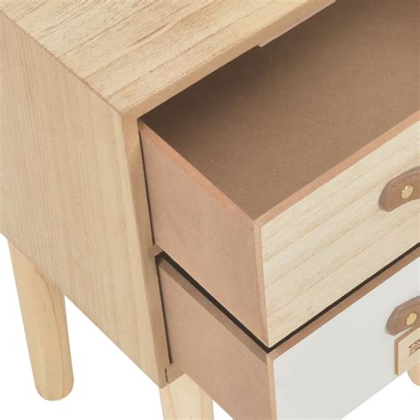 Vidaxl Table De Chevet Avec Tiroirs X X Cm Bois De Pin Massif