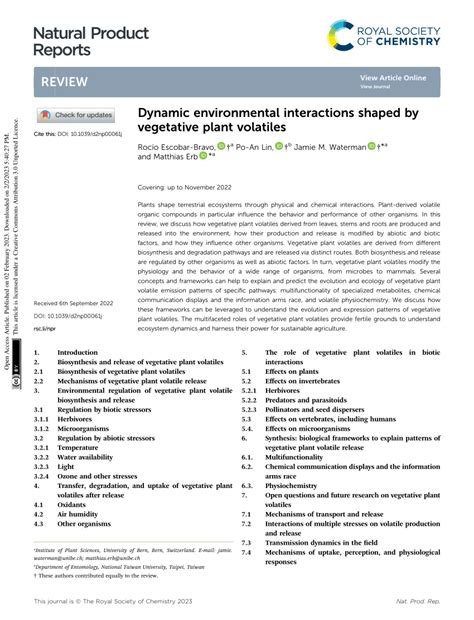 Pdf Dynamic Environmental Interactions Shaped By Vegetative Plant