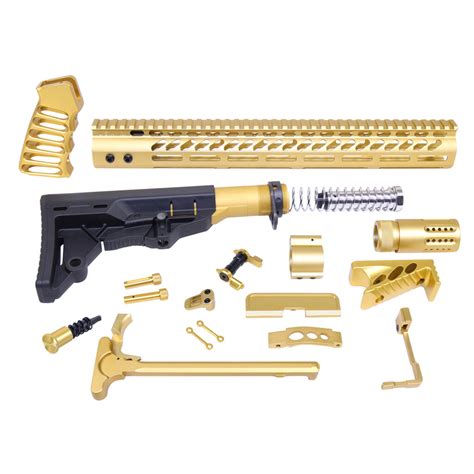 Guntec Usa Ar 15 Ultimate Rifle Kit Anodized Gold Tactical Transition