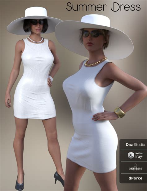 FG DForce Summer Dress For Genesis 8 Female S Daz 3D