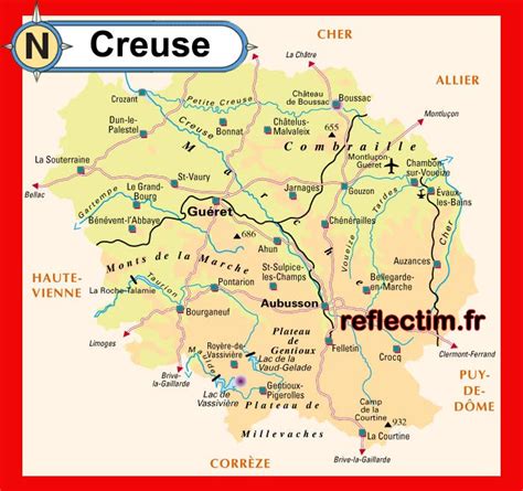 Carte Touristique De La Creuse Archives Voyages Cartes