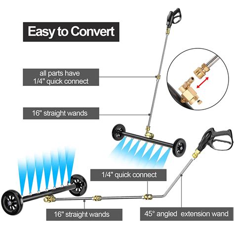 EVEAGE Undercarriage Pressure Washer Attachment Pro Max 24 Surface